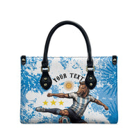 Personalized La Seleccion Argentina Soccer Leather Bag Football Sun Of May Athletic Horse Mascot - Distressed Grunge Art