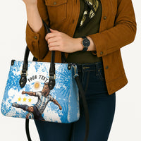 Personalized La Seleccion Argentina Soccer Leather Bag Football Sun Of May Athletic Horse Mascot - Distressed Grunge Art
