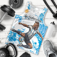 Personalized La Seleccion Argentina Soccer Men Tank Top Football Sun Of May Athletic Horse Mascot - Distressed Grunge Art