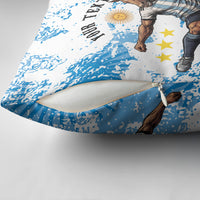 Personalized La Seleccion Argentina Soccer Pillow Cover Football Sun Of May Athletic Horse Mascot - Distressed Grunge Art