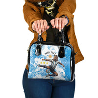 Personalized La Seleccion Argentina Soccer Shoulder Handbag Football Sun Of May Athletic Horse Mascot - Distressed Grunge Art