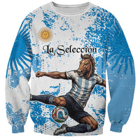 Personalized La Seleccion Argentina Soccer Sweatshirt Football Sun Of May Athletic Horse Mascot - Distressed Grunge Art