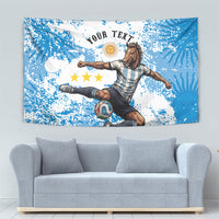 Personalized La Seleccion Argentina Soccer Tapestry Football Sun Of May Athletic Horse Mascot - Distressed Grunge Art