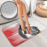 Personalized Austria Football Bathroom Set Unsere Burschen Striped Graphic With Action Player