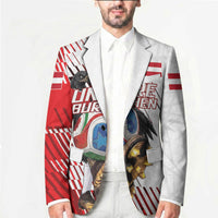 Personalized Austria Football Blazer Unsere Burschen Striped Graphic With Action Player