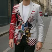 Personalized Austria Football Blazer Unsere Burschen Striped Graphic With Action Player