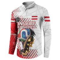 Personalized Austria Football Button Sweatshirt Unsere Burschen Striped Graphic With Action Player