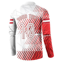 Personalized Austria Football Button Sweatshirt Unsere Burschen Striped Graphic With Action Player