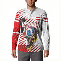 Personalized Austria Football Button Sweatshirt Unsere Burschen Striped Graphic With Action Player