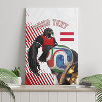 Personalized Austria Football Canvas Wall Art Unsere Burschen Striped Graphic With Action Player