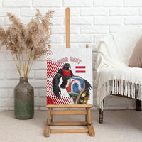 Personalized Austria Football Canvas Wall Art Unsere Burschen Striped Graphic With Action Player