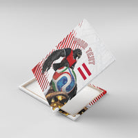 Personalized Austria Football Canvas Wall Art Unsere Burschen Striped Graphic With Action Player