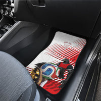 Personalized Austria Football Car Mats Unsere Burschen Striped Graphic With Action Player