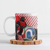 Personalized Austria Football Ceramic Mug Unsere Burschen Striped Graphic With Action Player
