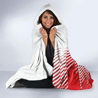 Personalized Austria Football Hooded Blanket Unsere Burschen Striped Graphic With Action Player