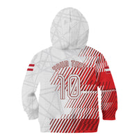 Personalized Austria Football Kid Hoodie Unsere Burschen Striped Graphic With Action Player