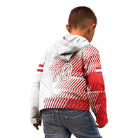 Personalized Austria Football Kid Hoodie Unsere Burschen Striped Graphic With Action Player