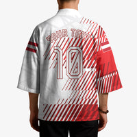 Personalized Austria Football Kimono Unsere Burschen Striped Graphic With Action Player