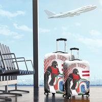 Personalized Austria Football Luggage Cover Unsere Burschen Striped Graphic With Action Player