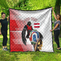 Personalized Austria Football Quilt Unsere Burschen Striped Graphic With Action Player