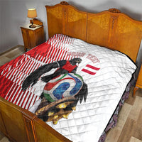 Personalized Austria Football Quilt Unsere Burschen Striped Graphic With Action Player