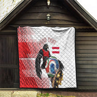 Personalized Austria Football Quilt Unsere Burschen Striped Graphic With Action Player