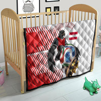 Personalized Austria Football Quilt Unsere Burschen Striped Graphic With Action Player