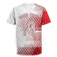 Personalized Austria Football Rugby Jersey Unsere Burschen Striped Graphic With Action Player