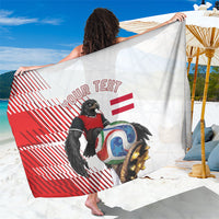 Personalized Austria Football Sarong Unsere Burschen Striped Graphic With Action Player