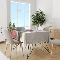 Personalized Austria Football Tablecloth Unsere Burschen Striped Graphic With Action Player