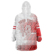 Personalized Austria Football Wearable Blanket Hoodie Unsere Burschen Striped Graphic With Action Player