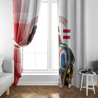 Personalized Austria Football Window Curtain Unsere Burschen Striped Graphic With Action Player