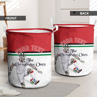 Personalized Jordan Football Laundry Basket The Chivalrous Ones Soccer Player - Jordanian Flag Heritage