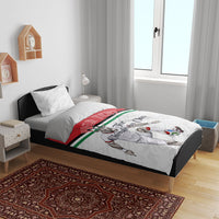Personalized Jordan Football Bedding Set The Chivalrous Ones Soccer Player - Jordanian Flag Heritage