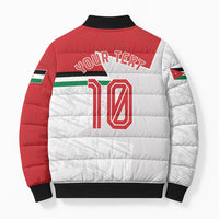 Personalized Jordan Football Bomber Puffer Jacket The Chivalrous Ones Soccer Player - Jordanian Flag Heritage