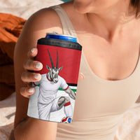 Personalized Jordan Football 4 in 1 Can Cooler Tumbler The Chivalrous Ones Soccer Player - Jordanian Flag Heritage