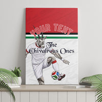 Personalized Jordan Football Canvas Wall Art The Chivalrous Ones Soccer Player - Jordanian Flag Heritage