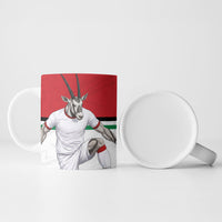 Personalized Jordan Football Ceramic Mug The Chivalrous Ones Soccer Player - Jordanian Flag Heritage