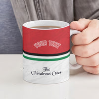 Personalized Jordan Football Ceramic Mug The Chivalrous Ones Soccer Player - Jordanian Flag Heritage
