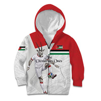 Personalized Jordan Football Kid Hoodie The Chivalrous Ones Soccer Player - Jordanian Flag Heritage