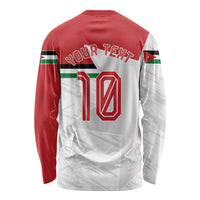 Personalized Jordan Football Long Sleeve Shirt The Chivalrous Ones Soccer Player - Jordanian Flag Heritage
