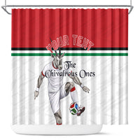 Personalized Jordan Football Shower Curtain The Chivalrous Ones Soccer Player - Jordanian Flag Heritage
