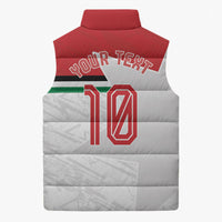 Personalized Jordan Football Sleeveless Puffer Jacket The Chivalrous Ones Soccer Player - Jordanian Flag Heritage