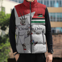 Personalized Jordan Football Sleeveless Puffer Jacket The Chivalrous Ones Soccer Player - Jordanian Flag Heritage