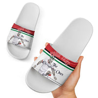 Personalized Jordan Football Slide Sandals The Chivalrous Ones Soccer Player - Jordanian Flag Heritage