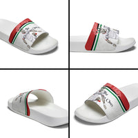 Personalized Jordan Football Slide Sandals The Chivalrous Ones Soccer Player - Jordanian Flag Heritage