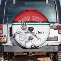 Personalized Jordan Football Spare Tire Cover The Chivalrous Ones Soccer Player - Jordanian Flag Heritage