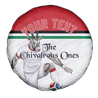 Personalized Jordan Football Spare Tire Cover The Chivalrous Ones Soccer Player - Jordanian Flag Heritage