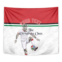 Personalized Jordan Football Tapestry The Chivalrous Ones Soccer Player - Jordanian Flag Heritage