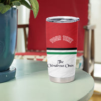 Personalized Jordan Football Tumbler Cup The Chivalrous Ones Soccer Player - Jordanian Flag Heritage